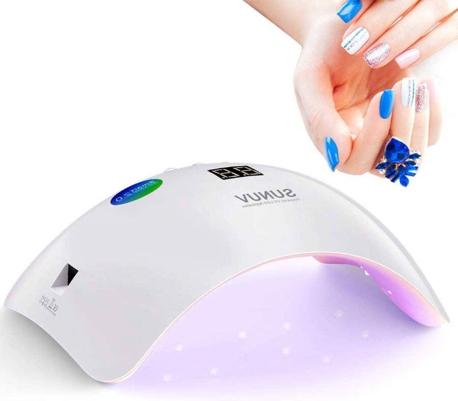Nageldroger met UV-LED lamp 30 60 99s timer infraroodsensor LCD-display geschikt voor alle gels manicure pedicure nail art thuis en in de salon