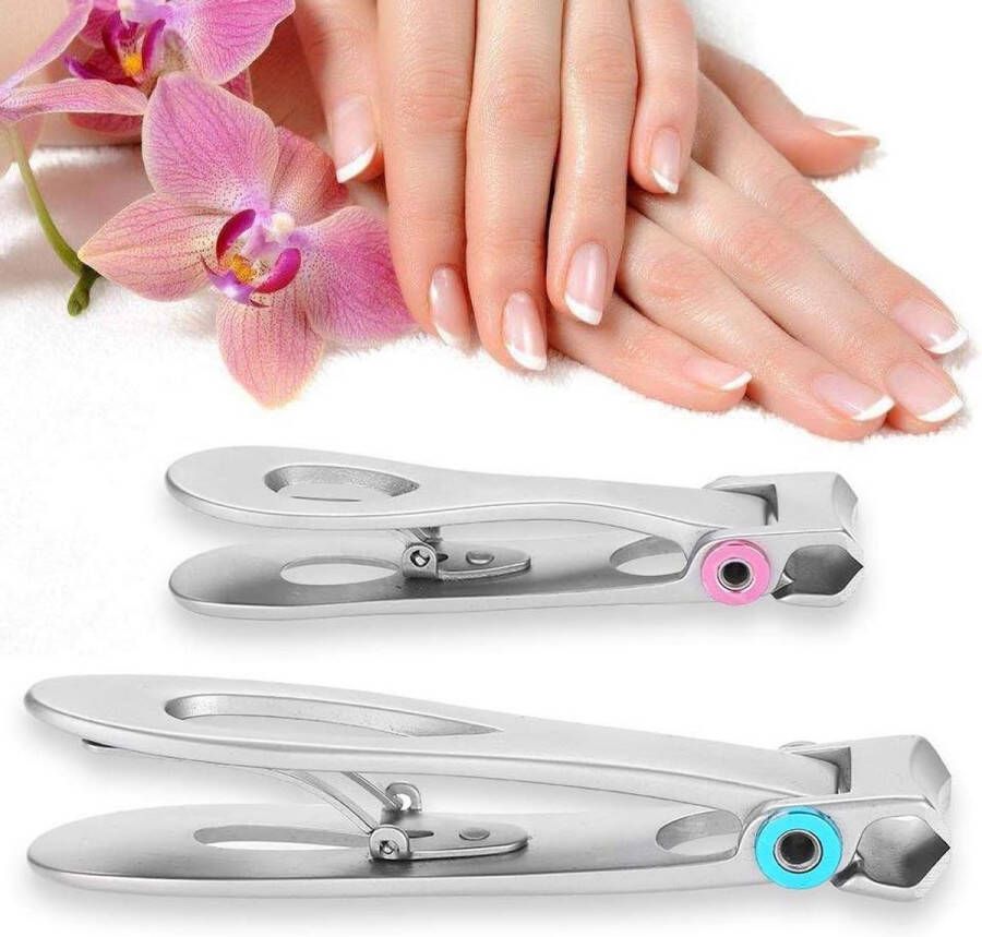 Nagelknipper Set Clippers Trimmer Schaar Rvs Manicure Pedicure 2 stuks