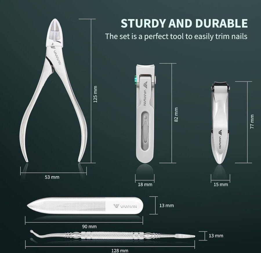 Nagelknipper Set Manicure Set Pedicure Kit Nagelknipper voor ingegroeide teennagels Vingernagelknipper