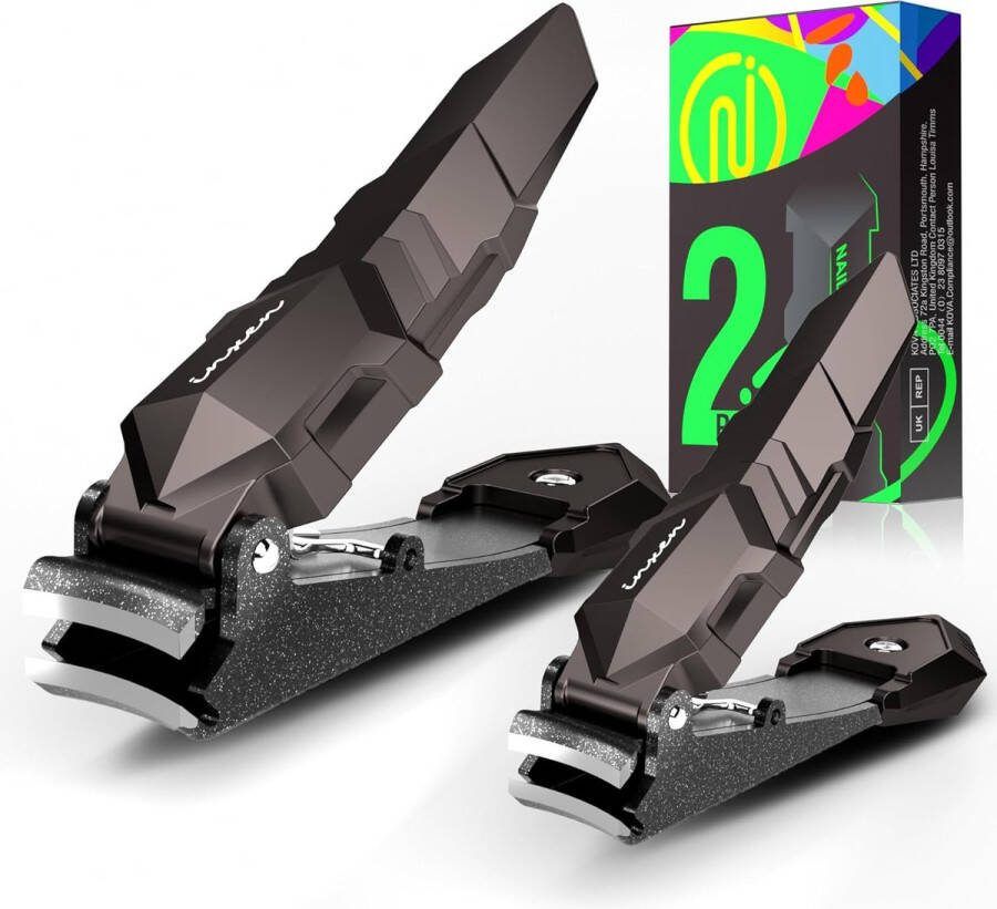 Nagelknipper Set Met Opvangbakje Voor Handen En Voeten Roestvrij Staal 2 Stuks