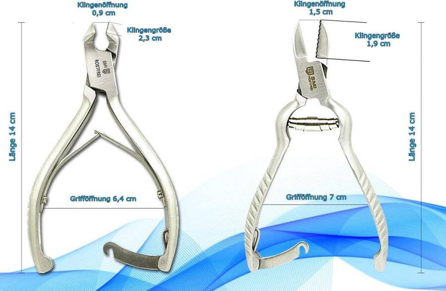 Nagelknipper voor Dikke en Ingegroeide Nagels Roestvrij Staal Met Etui