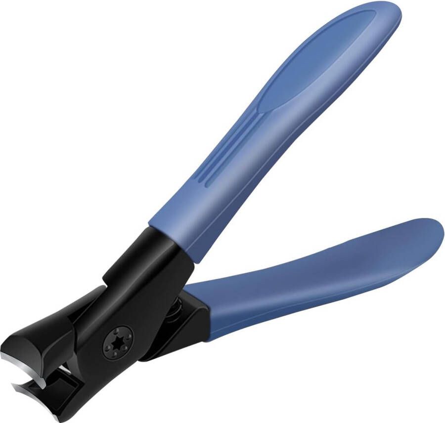 Nagelknipper voor dikke nagels groot voor teennagels anti-splash nagelknipper uniseks (blauw)
