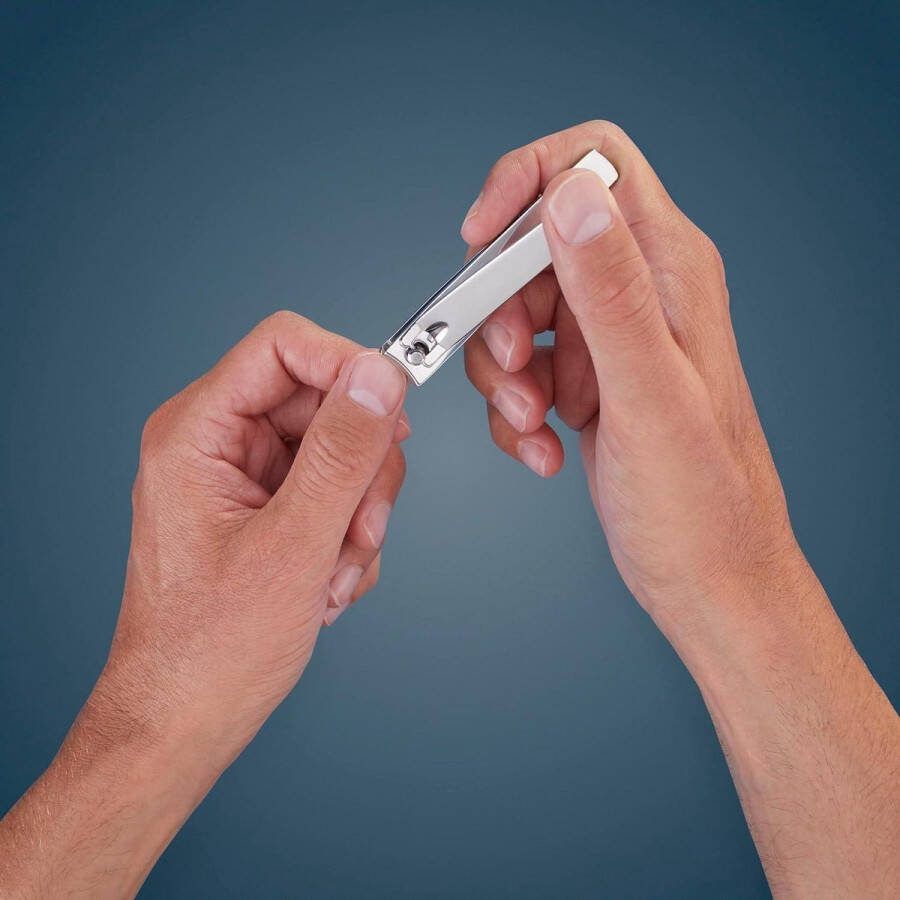Nagelknipper voor extra grote nagels scherp en glad gesneden roestvrij staal voeten en handen 85 mm glanzend