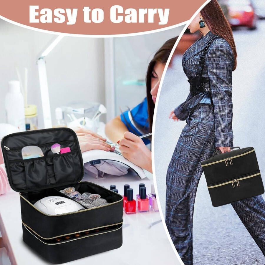Nagellak Opbergbox Organizer voor Nagellakdroger en 30 Flessen Tas voor Nagellamp en Nageldesign Accessoires nagellak koffer
