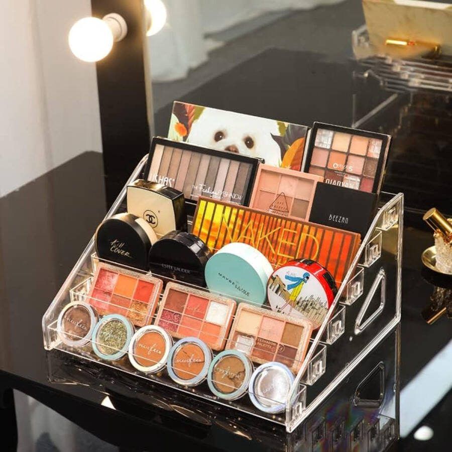Nagellak Organizer 72 Flessen van 6 Lagen Verf Opslag Zonnebril Acryl Display Rack Essentiële Oliën Houder Clear Make-up Organizer Geen Tool Nodig Montage