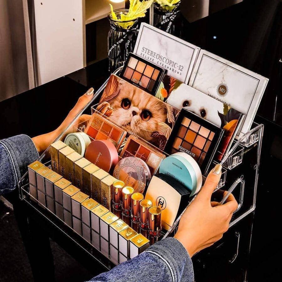 Nagellak Organizer 84 Flessen Verticale Verf Opslag Zonnebril Acryl Display Rack Essentiële Oliën Houder Make-up Organizer Geen Gereedschap Nodig Montage