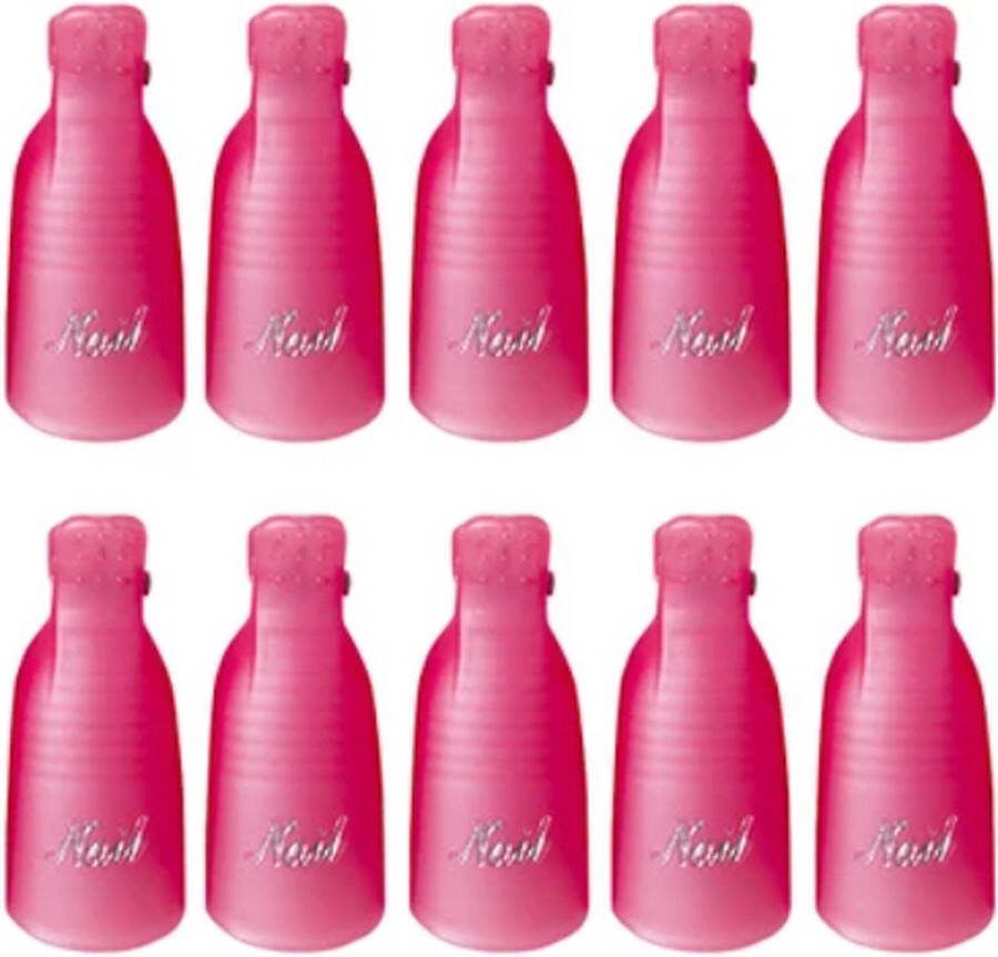 EPIN Nagellak Remover Clips Nagelclips 10 Stuks Lady Pink