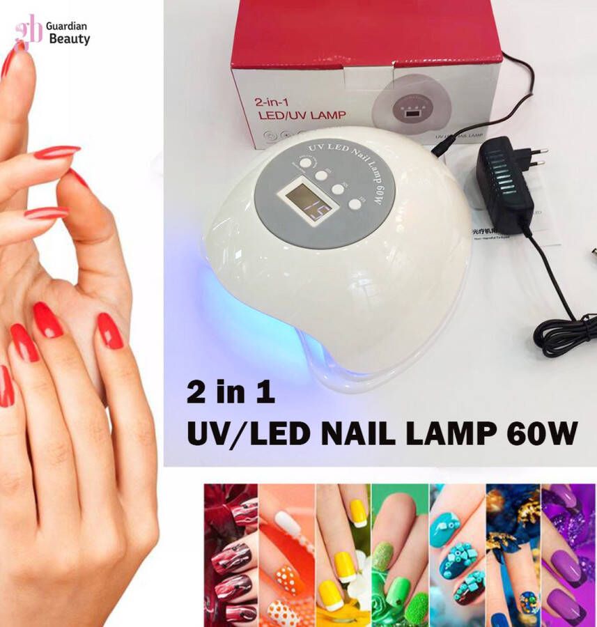 Nagellamp 2 in 1 UV LED 60w Sun Nail Lamp 2-in-1 60Watt