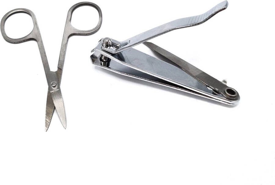 Nagelschaar & Nagelknipper Stevig Teennagels Knipper Knippen Combi set van 2 RVS
