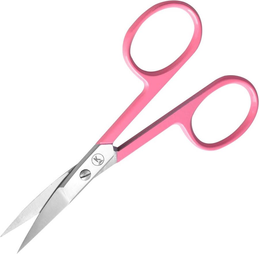 Nagelschaar vingernagelschaar voor dames en heren roestvrij staal 1 stuk roze
