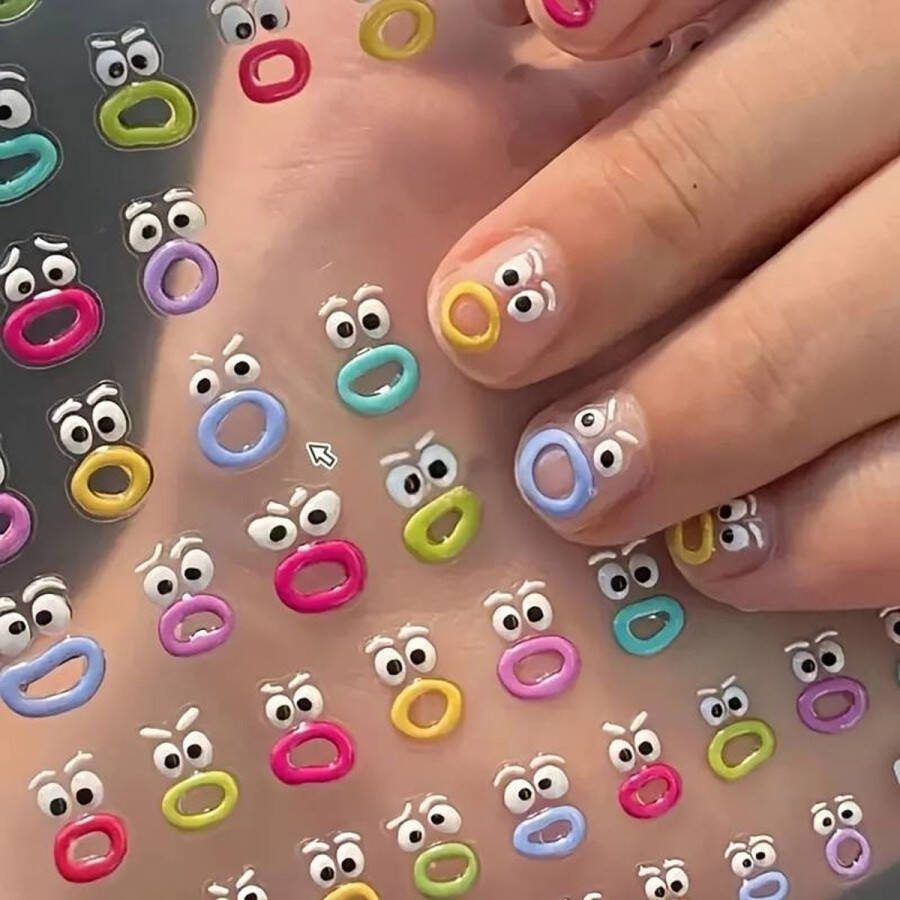 Nagelstickers Stickers voor op je nagels Gezichtjes Nailart Hippe nagels