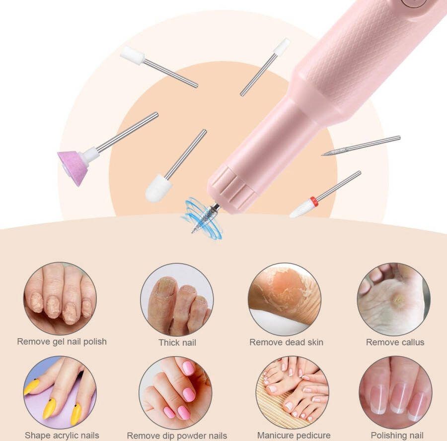 Nagelvijl Pedicure en Nagelstudio en Persoonlijke doe-het-zelf _（Roze）