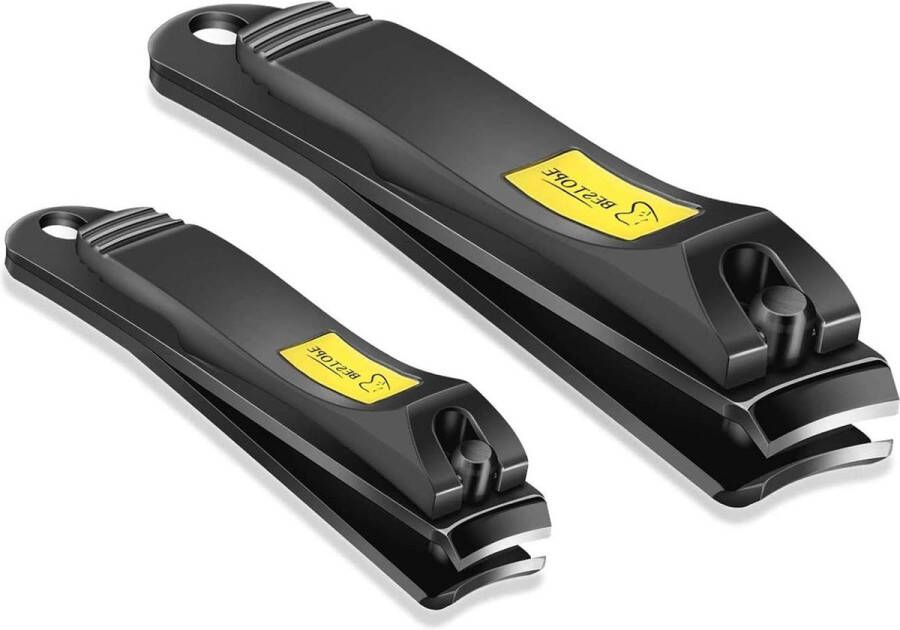 Nagelvijlset voor vingernagels & teennagels scherpe nagelknipper met metalen behuizing (2 stuks)