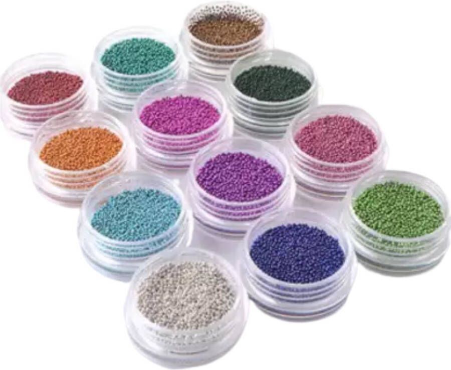 Nail Art Caviar set 12 kleuren