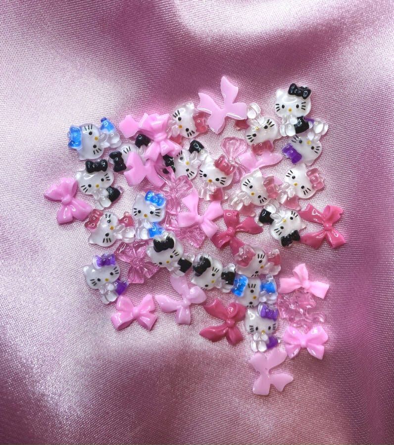 Nail charms Nagel charms Kat charms Kitty charms Nagel decoratie Nagel strikjes Cute bow Cute nail art Nail y2k
