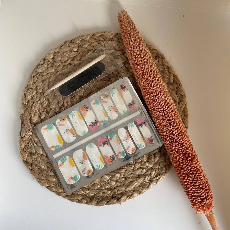 NailWrapz Palm Paradise Nagel wraps nagelstickers- geen UV lamp nodig Thuis manicure