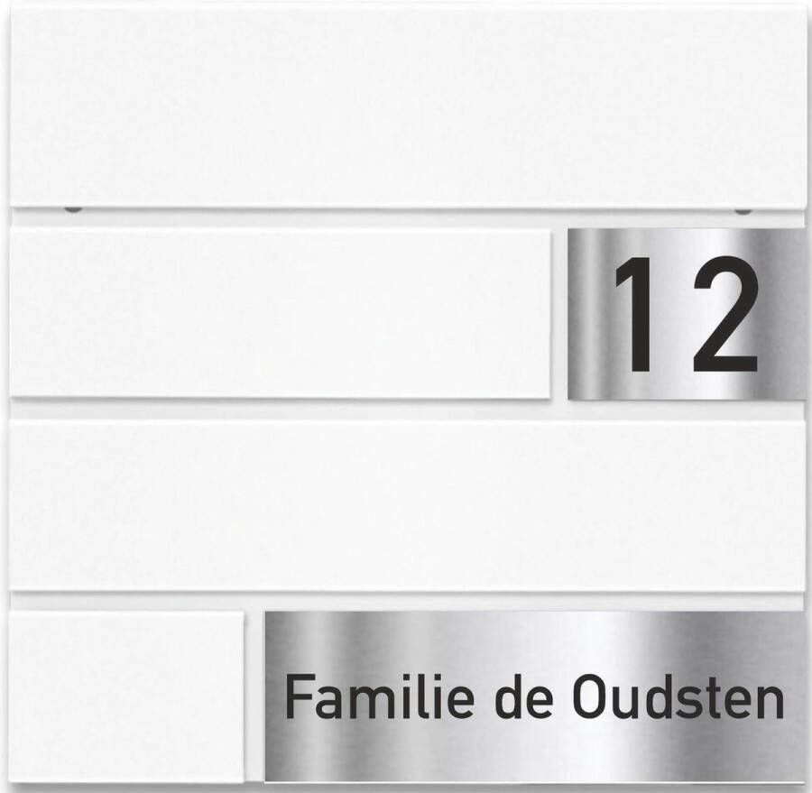 Nambo Brievenbus Wit Brievenbus met naam en huisnummer brievenbus type 31