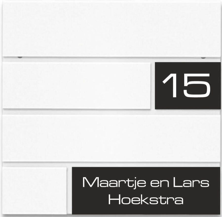 Nambo Brievenbus Wit Brievenbus met naam en huisnummer brievenbus type 32
