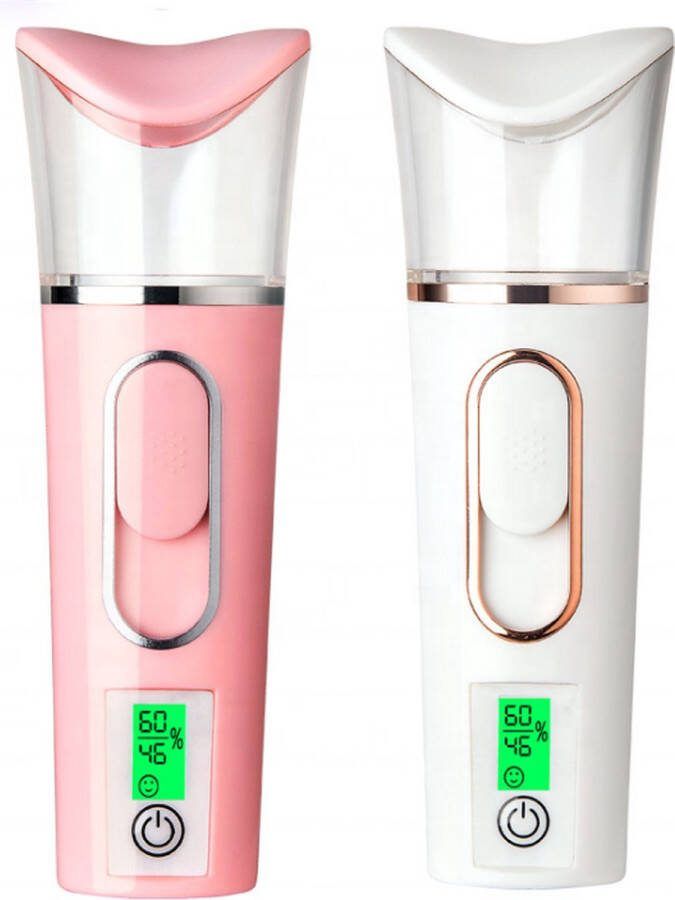 Nano Mister Vernevelaar Roze plaatsen van wimperextensions Nano Mister Gezichtsstomer Gezichtssauna Facial steamer steamer Gezicht Stomer – Blackhead Remover – Stomer Stoom face cleanser Gezichtsreiniger- huidvochttester