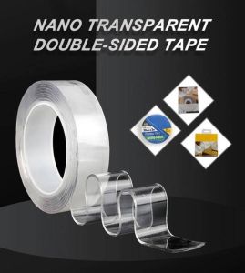 Nano tape Waterdichte tape 1M 2CM breed Transparant Dubbelzijdige tape Herbruikbaar Plakken zonder boren