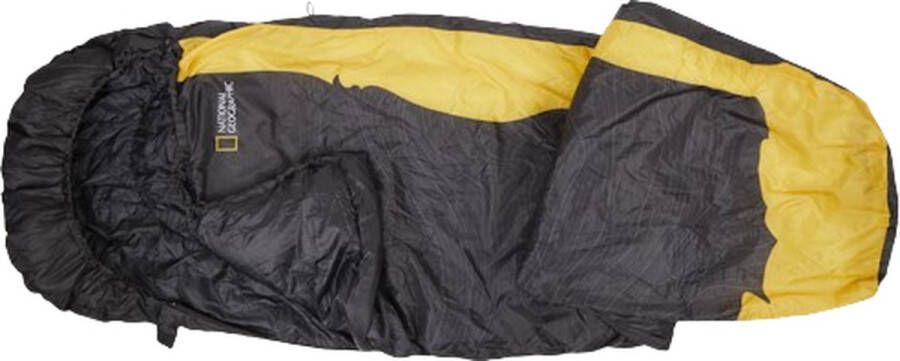National Geographic slaapzak Zwart Geel Polyester 230 x 74 cm Eenpersoons