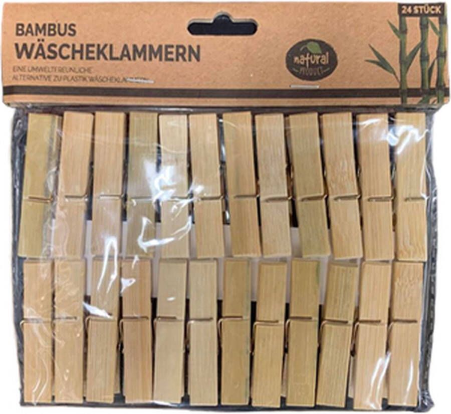 Natural Procuct Bamboe Wasknijpers 24 stuks Bio