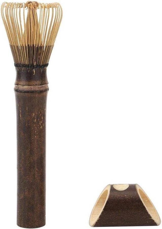Natuurlijke Bamboe Matcha Garde Set Chasen Matcha Groene Thee Lange Handgreep Poeder Borstel Voorbereiding Tool HERBRUIKBARE VERPAKKING 2#