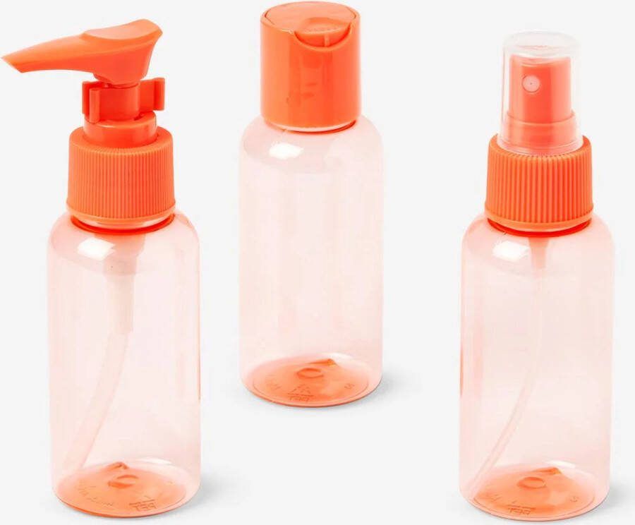 Navulbare reisflesjes 3 Delig Navulflesjes Reisetui Navulbaar Travel Lege Plastic Flesjes Lege Reisflesjes Reisetui Vliegtuig TravelSet Handbagage Handluggage Roze