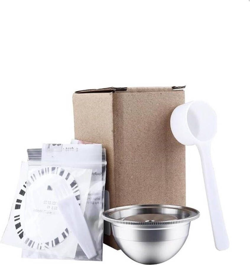 Navulbare Roestvrijstalen Koffiecapsules Kit NESPRESSO Vertuoplus plus Veertuoline GCA1 Delonghi ENV 135 Herbruikbare Capsule Filter Pods 70ML
