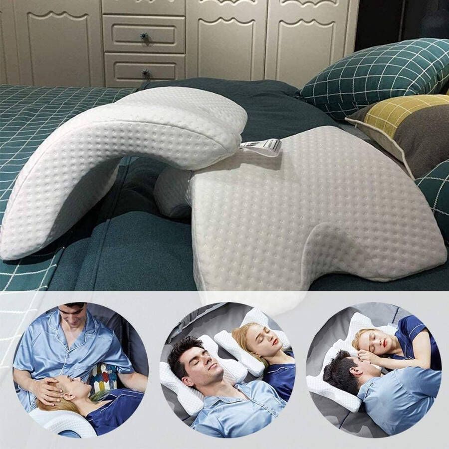 Neksteunkussen traagschuimkussen zijslaapkussen met armbrug boog U-vormig nek hoofdkussen Ice Silk Pillow ergonomisch ademend