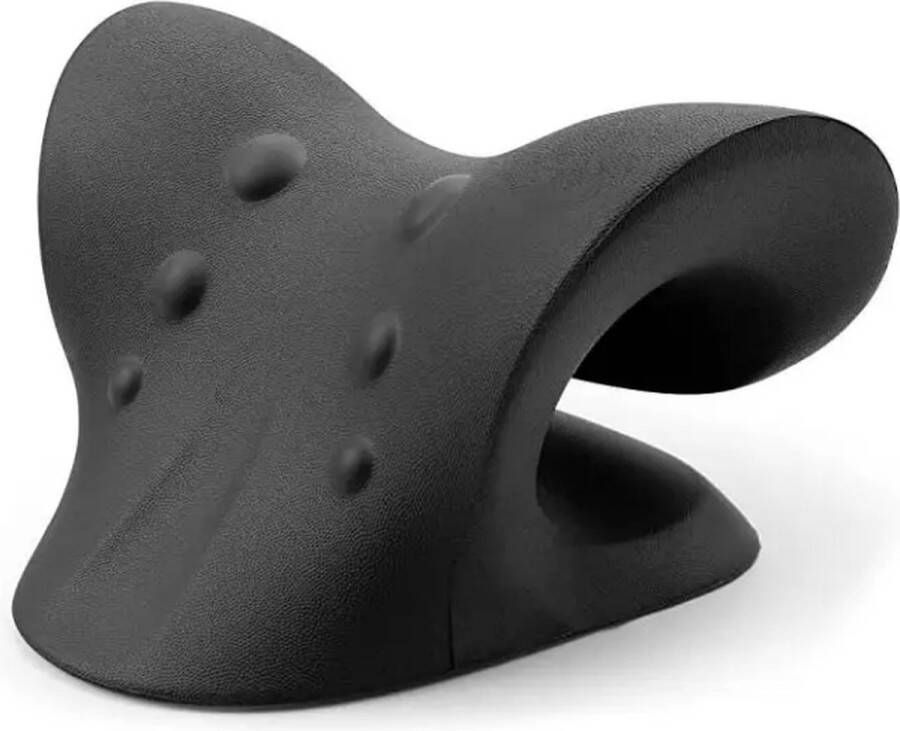Nekstretcher- Zwart- Nekkussen- Acupunctuur- Nek massage- Soepel Kussen- Postuur Corrector- Nek stretcher- Nek Releaser