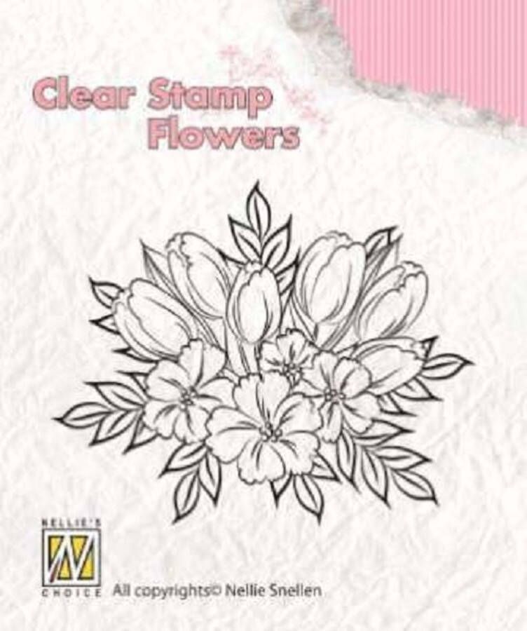 Nellie Snellen stempel Clearstamp Flowers Krokussen FLO009