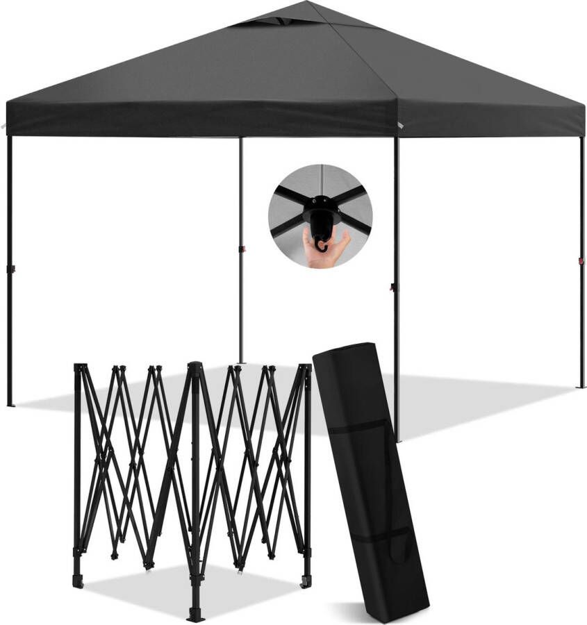 Néos Partytent Opvouwbaar Waterdicht Oxford Antraciet 300x300x270cm