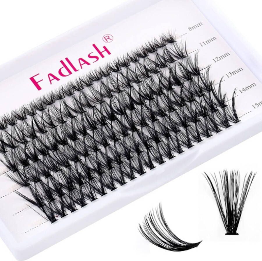 Nepwimpers 0 07 mm 40D-krul 8 15 mm wimperextensions 120 stuks clusterwimpers