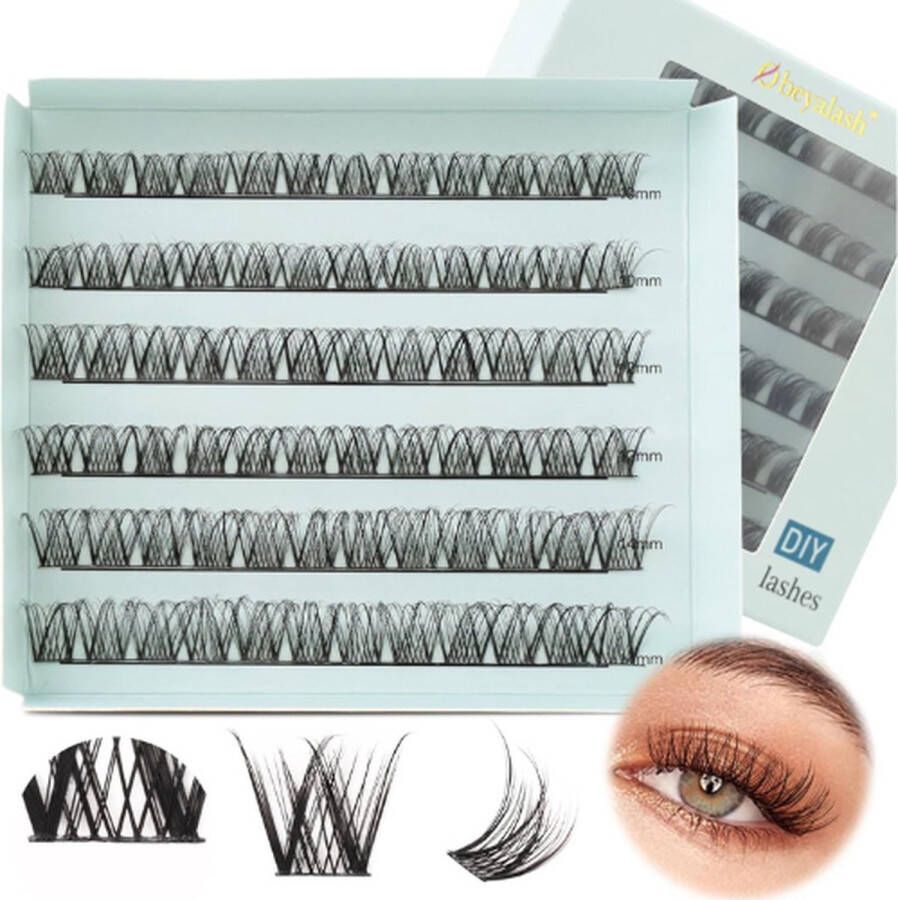Nepwimpers Volume Wimpers Dunne Band Valse Wimpers 100% Handgemaakt 10mm 12mm 14mm DL-05 Mix