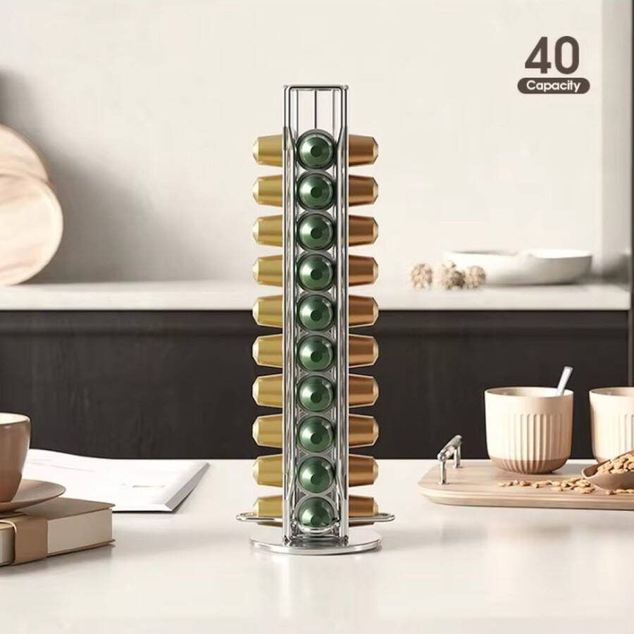 Nespresso capsulehouder 360 graden draaibaar voor 40 capsules Metaal