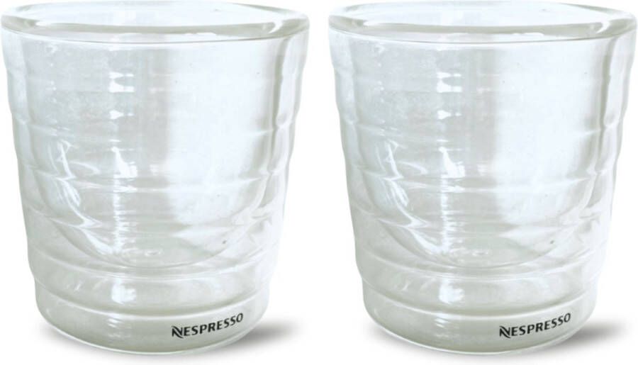Merkloos Sans marque Nespresso Glas | Koffie Glas | 2 Stuks | 150 ml | Dubbelwandig