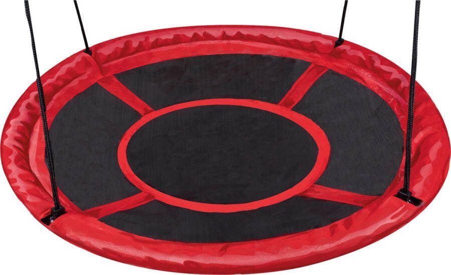 Merkloos Nestschommel Ø110cm tot 150 KG Zwart Rood