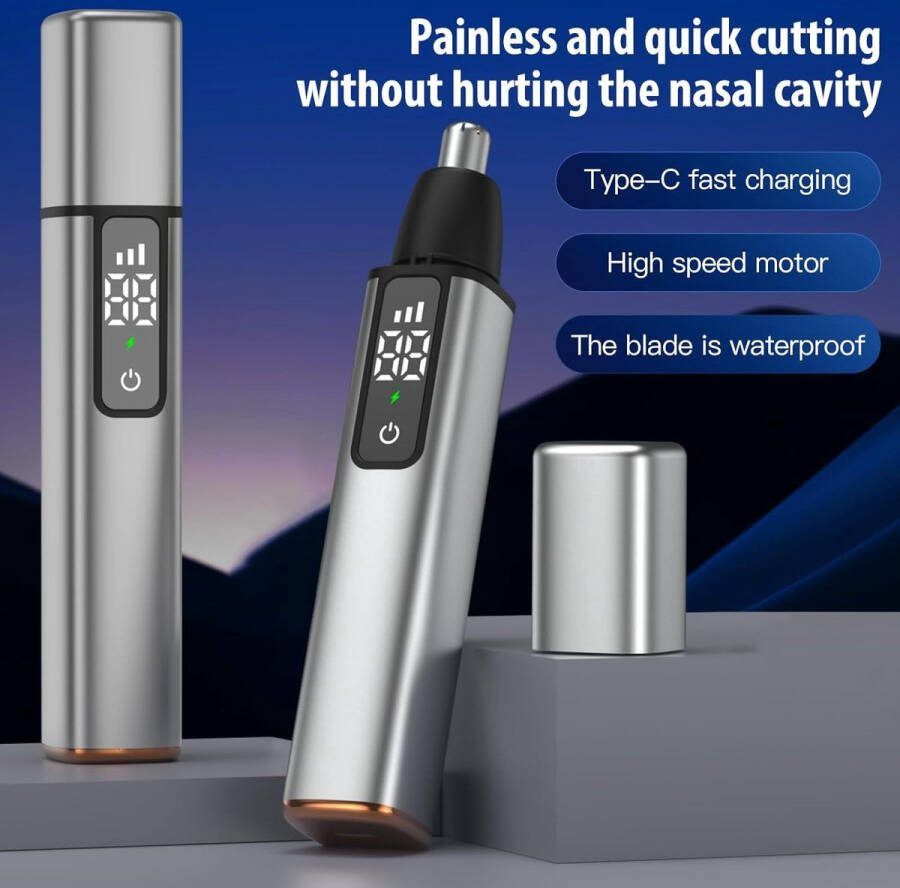 Neusharen trimmer man Wenkbrauw trimmer Professionele tondeuse voor oren en neus multifunctioneel USB oplaadbaar met afneembare kop waterdicht voor neus oren wenkbrauwen baard