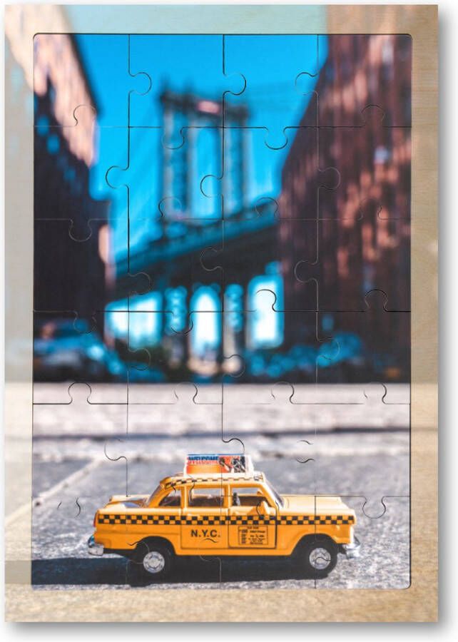 New York Taxi 24 Stukjes Houten Puzzel