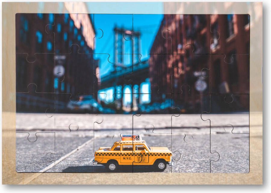 New York Taxi 24 Stukjes Houten Puzzel