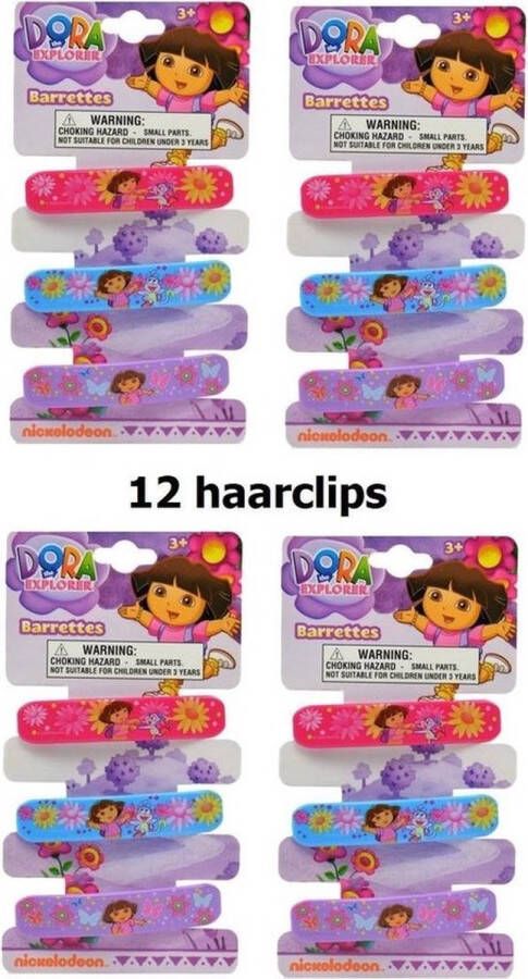 Nickelodeon Dora the Explorer Haarclips Staartclips Set van 12 stuks