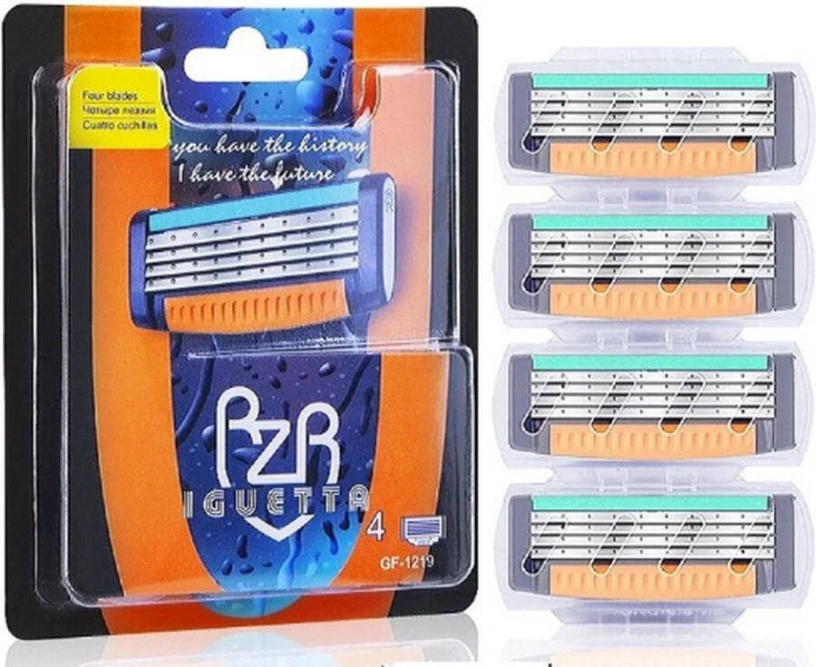 Nieuw 8 Scheermesjes voor GILLETTE MACH3 Houder mesjes met 4 Blades ipv de gangbare 3 Blades!! 8 stuks Geschikt voor alle Gillette Mach3 Houders kwaliteit