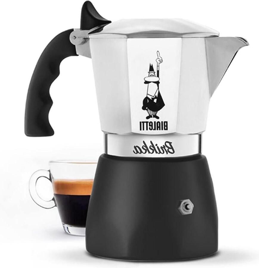 Nieuwe Brikka Moka Koffiepot Percolator Op Warmtebron Espresso Met Cremalaagje 4 Kops Zwart Zilver