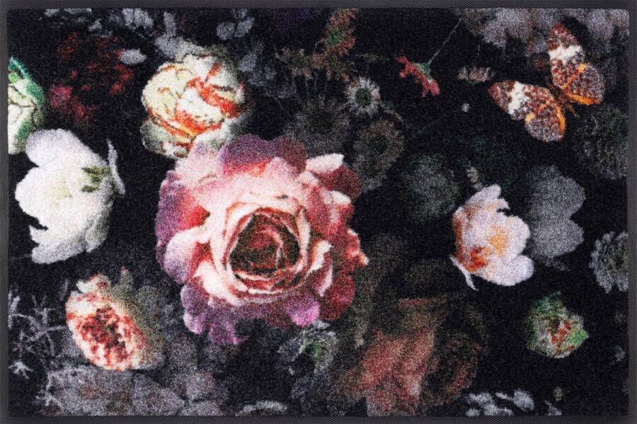 Wash+dry by Kleen-Tex Mat Night Roses Inloopmat motief rozen antislip wasbaar