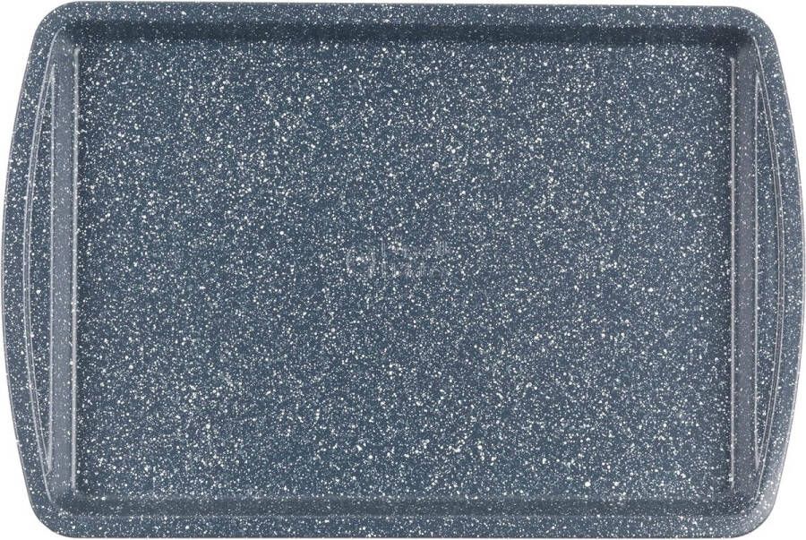 Nightfall Stone Bakplaat van oven rechthoekig PFOA-vrij ovenvast tot 220 °C gasinstelling 8 bakplaat aluminium blauw marmer