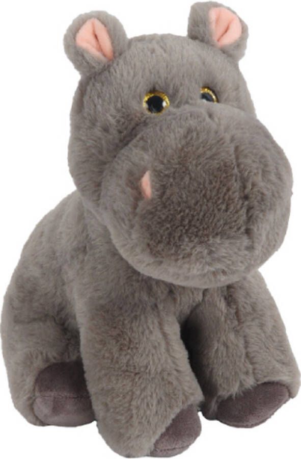 Nijlpaard (Grijs) Dierentuin Pluche Knuffel 26 cm {Speelgoed Dieren Knuffeldier Knuffelbeest voor kinderen jongens meisjes Hippo Plush Toy}