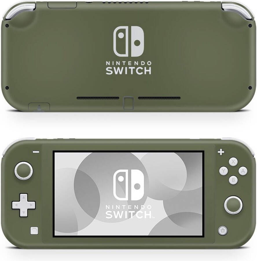 Skin Effen Olijf Sticker geschikt voor Nintendo Switch Lite