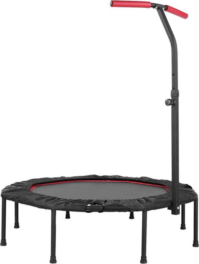 Nique Trampoline Fitness Trampoline met handvat Fitness trampoline Ø127Cm Zwart
