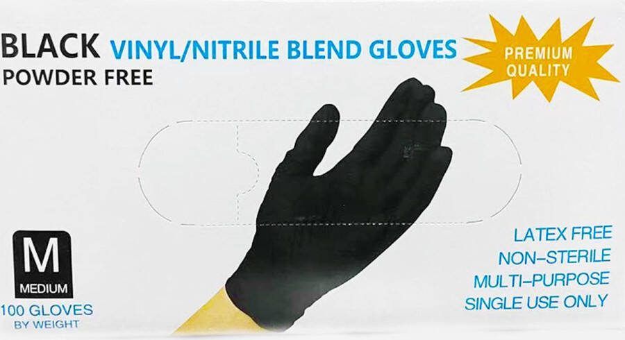 Nitril handschoenen Wegwerp Handschoenen 100 Stuks Maat M- Zwart Niet steriel Onderzoekshandschoenen voor medische niet-steriele doeleinden in ziekenhuizen de verpleegkunde of in de thuiszorg